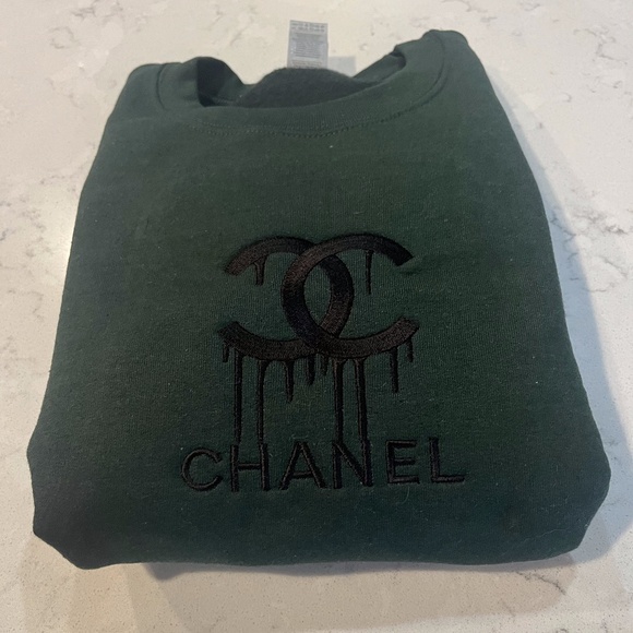 Embroidered Chanel Drip Crewneck - Picture 2 of 4